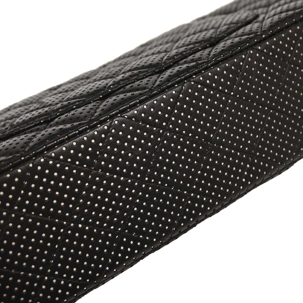 Chanel Black Perforated Calfskin Shoulder Bag