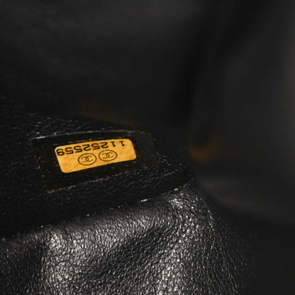 Chanel Black Perforated Calfskin Shoulder Bag