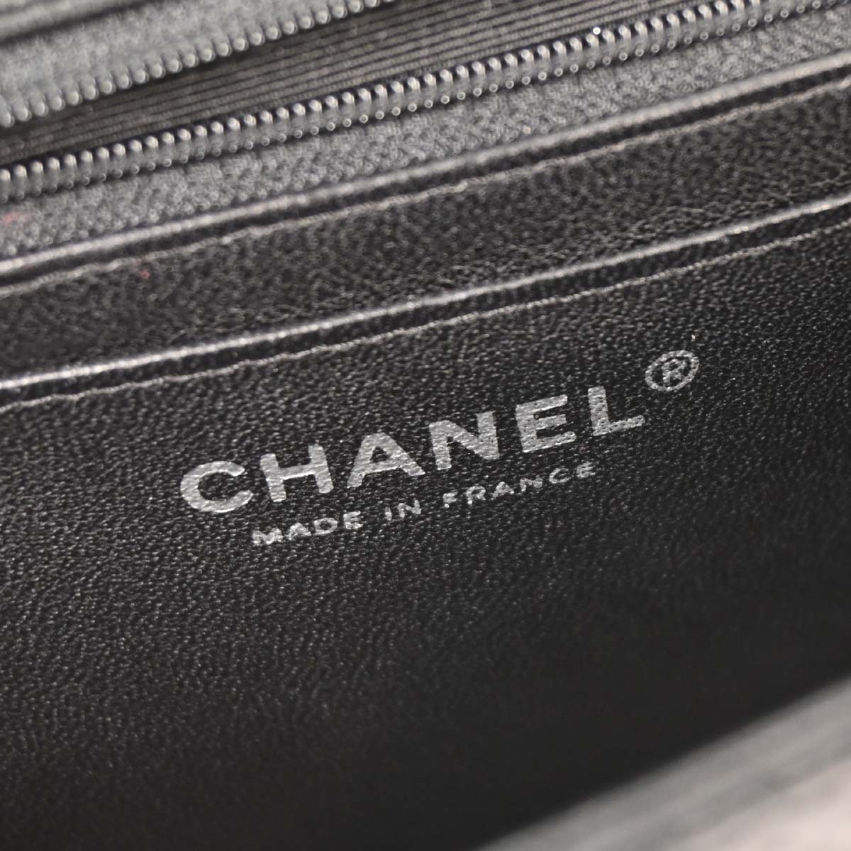 Chanel Black Perforated Calfskin Shoulder Bag