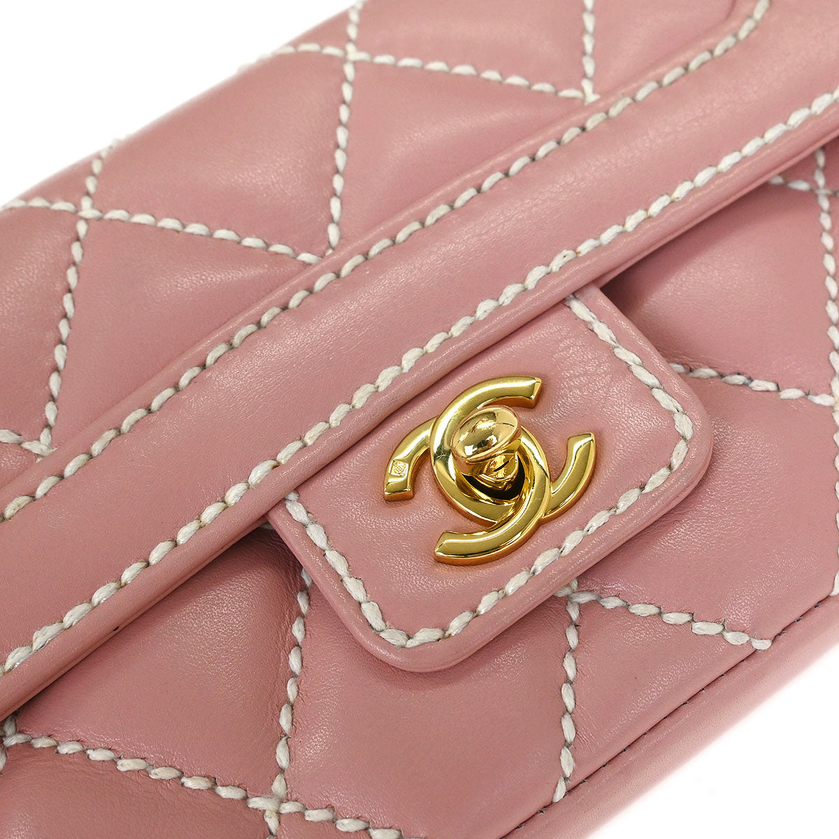 Chanel Pink Calfskin Top Handle Handbag