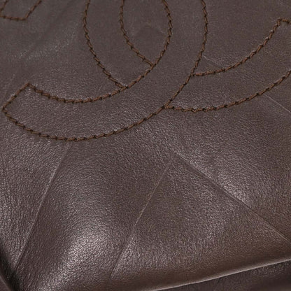 Chanel 2005-2006 Brown Lambskin Chevron Handbag