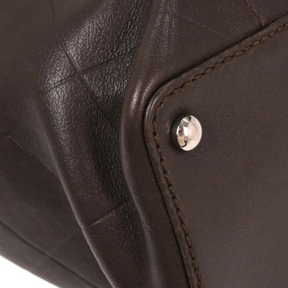 Chanel 2005-2006 Brown Lambskin Chevron Handbag