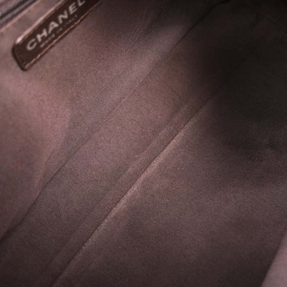 Chanel 2005-2006 Brown Lambskin Chevron Handbag