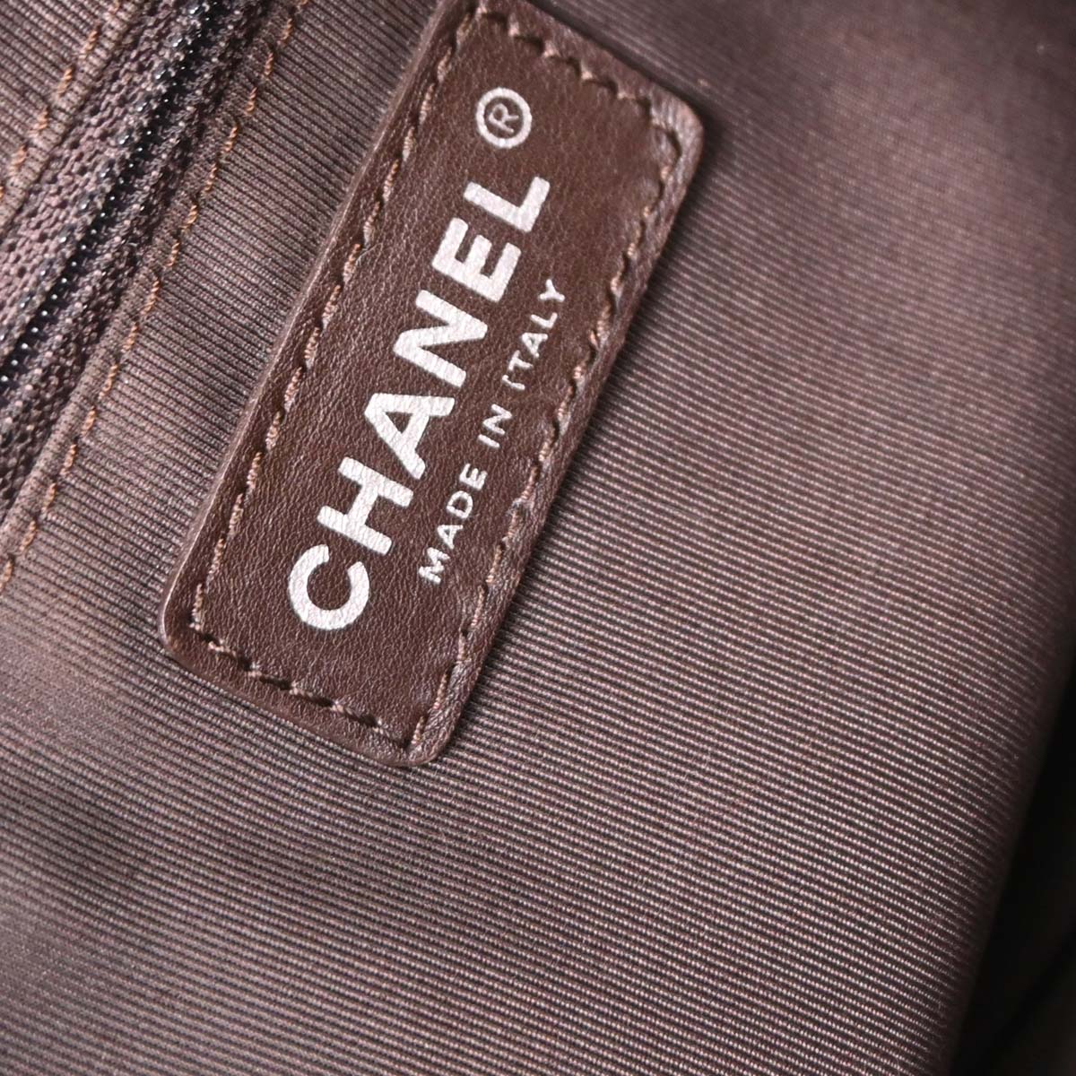 Chanel 2005-2006 Brown Lambskin Chevron Handbag