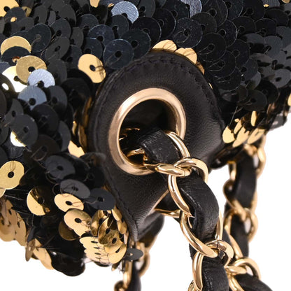 Chanel Navy Sequins Shoulder Bag