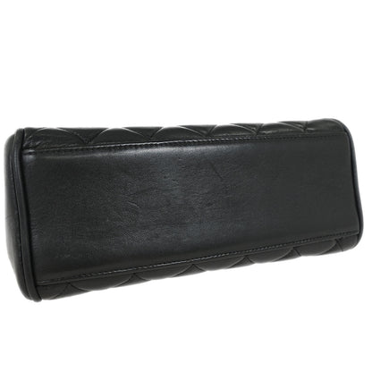 Chanel Black Lambskin Straight Flap Handbag