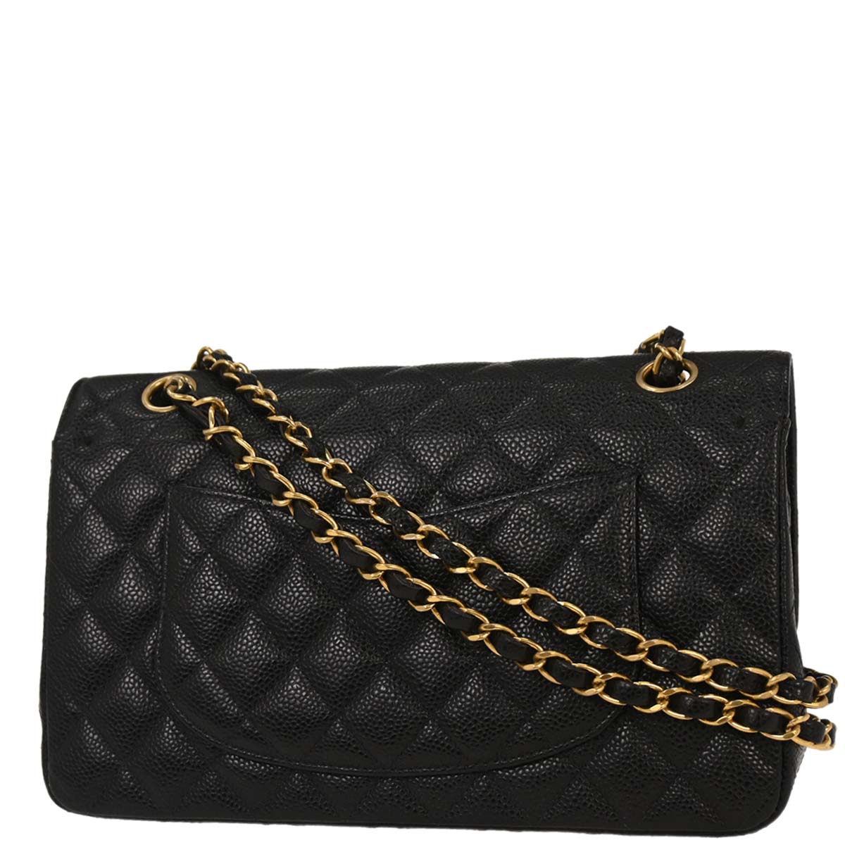 Chanel Black Caviar Medium Classic Double Flap Shoulder Bag