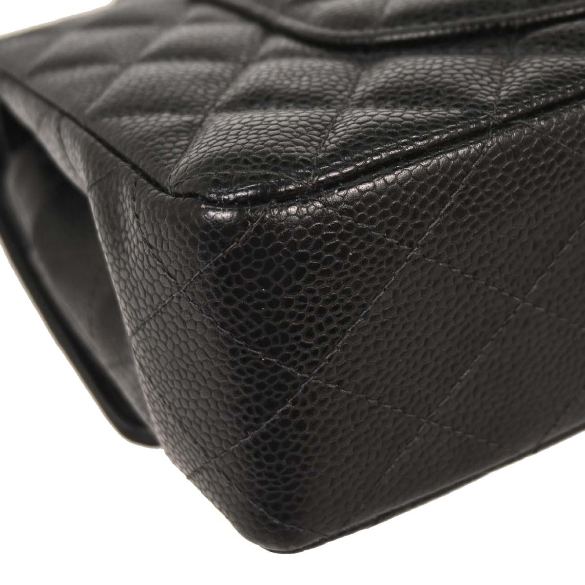Chanel Black Caviar Medium Classic Double Flap Shoulder Bag