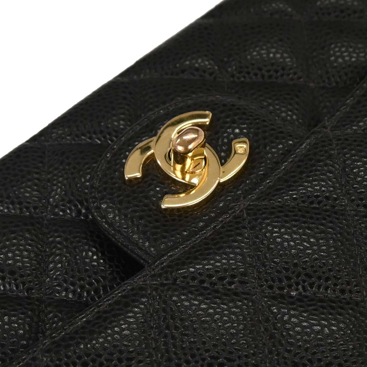 Chanel Black Caviar Medium Classic Double Flap Shoulder Bag