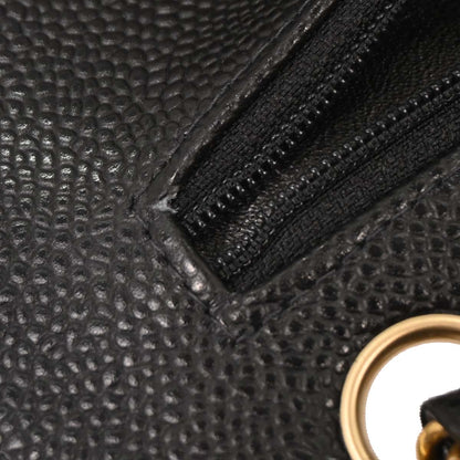 Chanel Black Caviar Medium Classic Double Flap Shoulder Bag