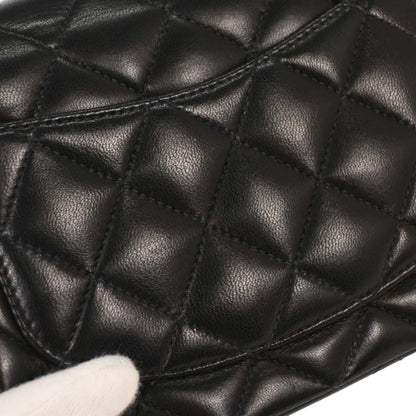 Chanel Black Lambskin Mini Classic Square Flap Shoulder Bag