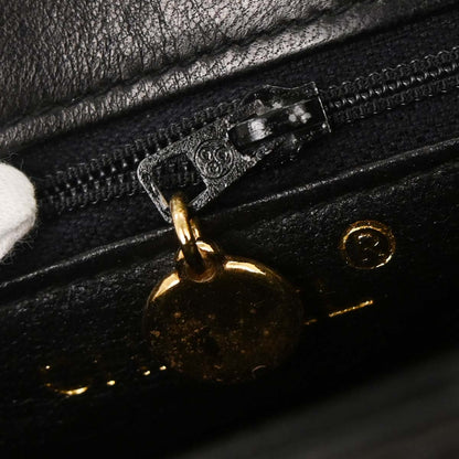 Chanel Black Lambskin Full Flap Shoulder Bag