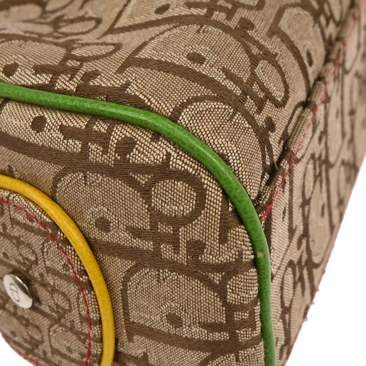 Christian Dior Rasta-Color Trotter Saddle Shoulder Bag