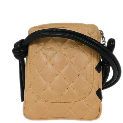 Chanel Beige Black Calfskin Cambon Ligne Crossbody Bag