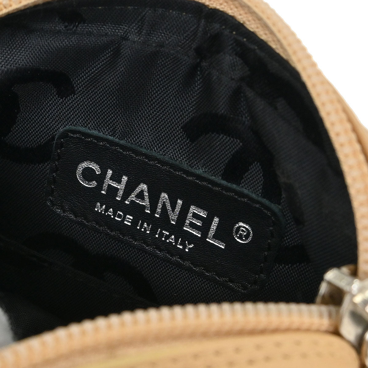 Chanel Beige Black Calfskin Cambon Ligne Crossbody Bag