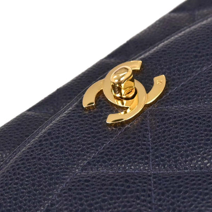 Chanel Navy Caviar Small Diana Shoulder Bag