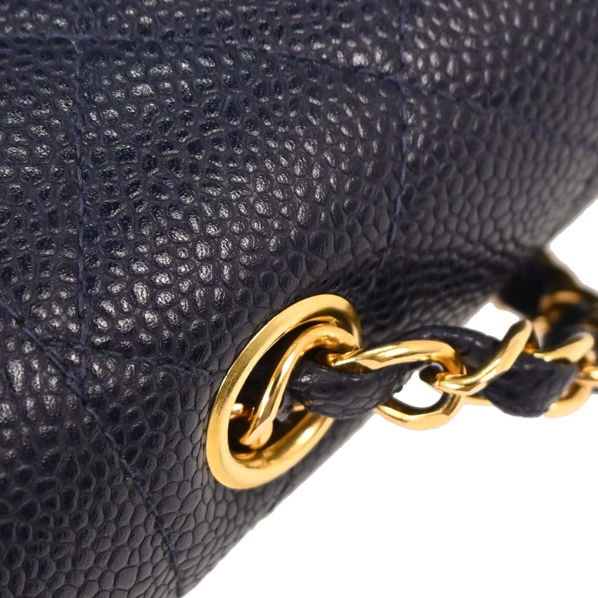 Chanel Navy Caviar Small Diana Shoulder Bag