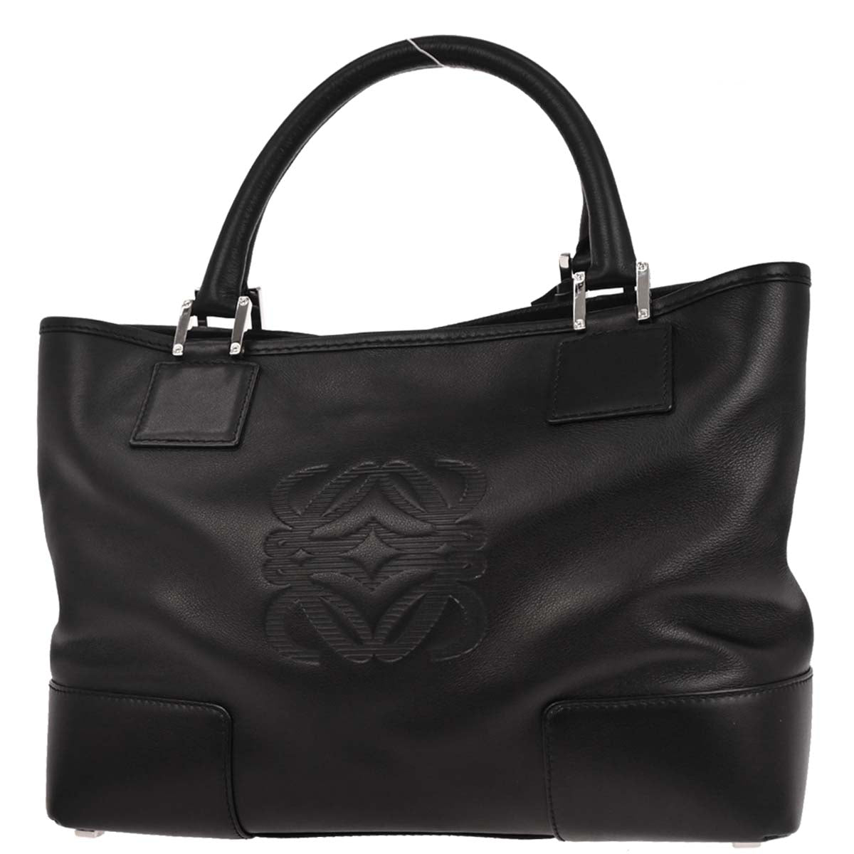 Loewe Black Leather Tote Handbag