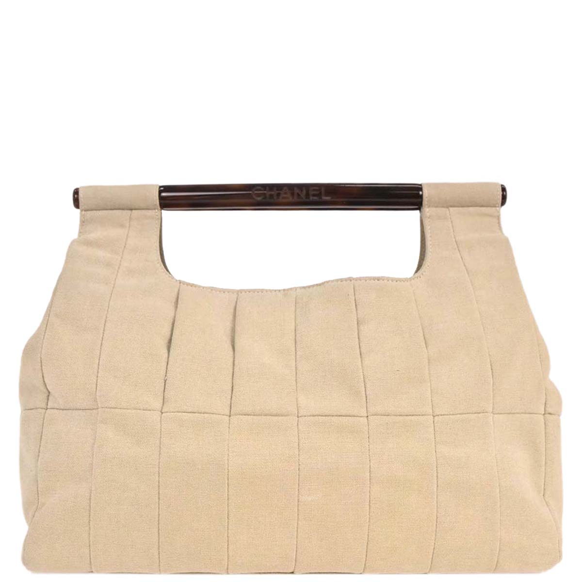 Chanel Beige Canvas Handbag