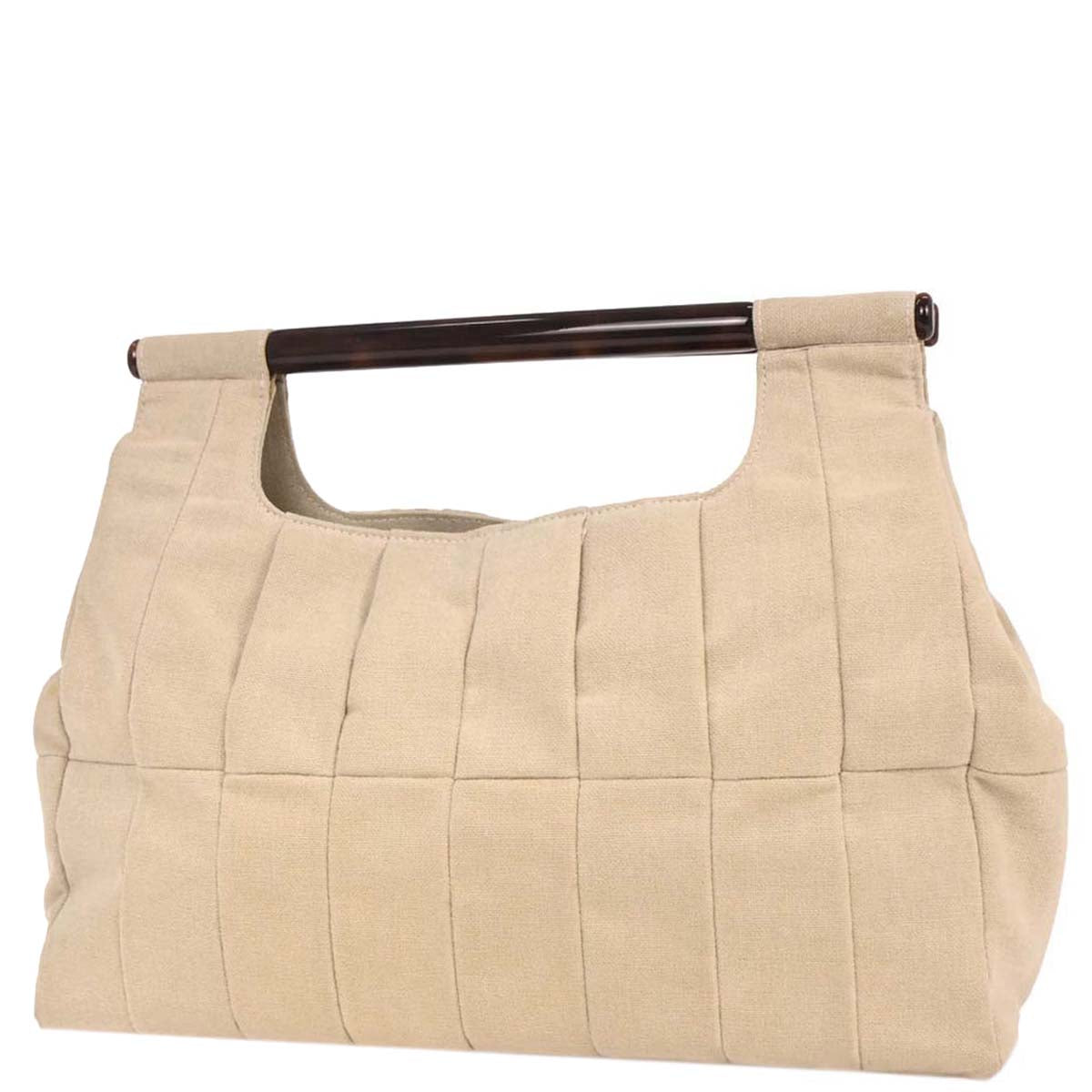 Chanel Beige Canvas Handbag