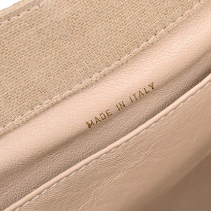 Chanel Beige Canvas Handbag
