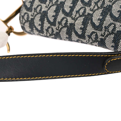 Christian Dior Navy Trotter Saddle Handbag