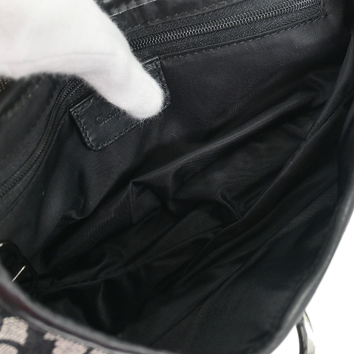 Christian Dior Black Trotter Saddle Handbag