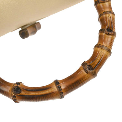 Gucci Light Beige Pigskin Bamboo 2way Handbag