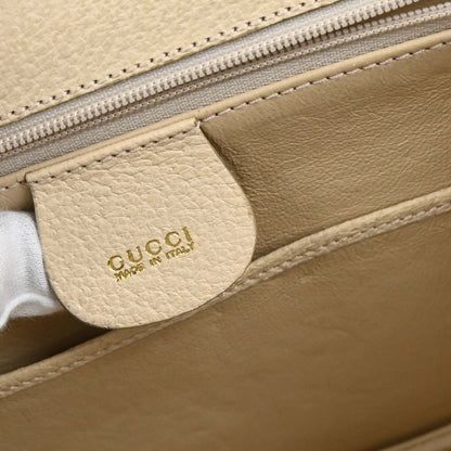 Gucci Light Beige Pigskin Bamboo 2way Handbag