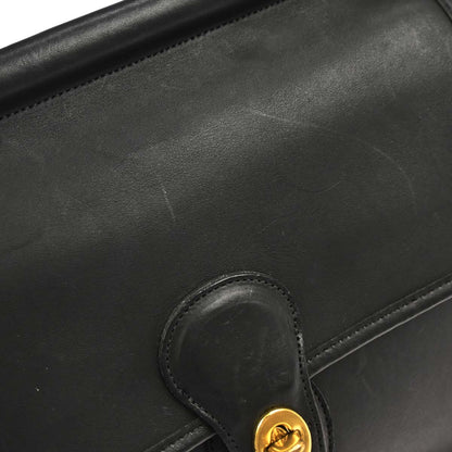 Coach Black Leather 2way Shoulder Handbag