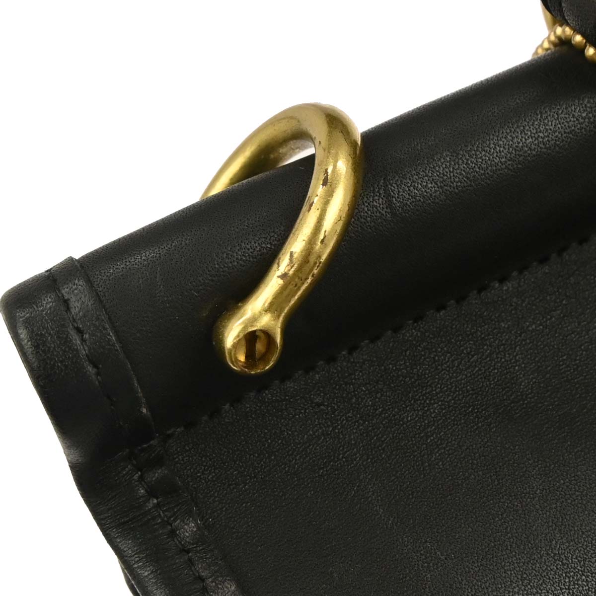 Coach Black Leather 2way Shoulder Handbag