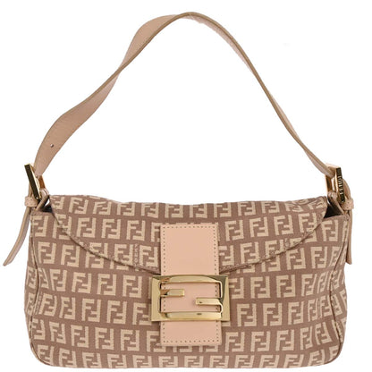 Fendi Light Pink Canvas Zucchino Handbag