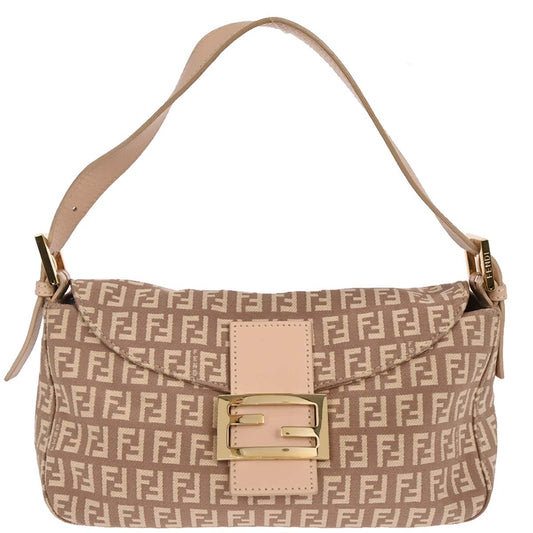 Fendi Light Pink Canvas Zucchino Handbag