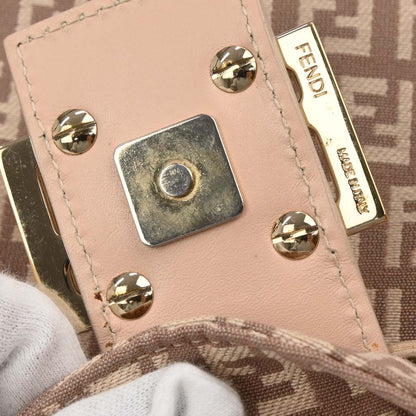Fendi Light Pink Canvas Zucchino Handbag