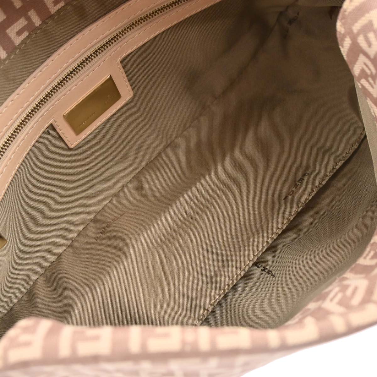 Fendi Light Pink Canvas Zucchino Handbag