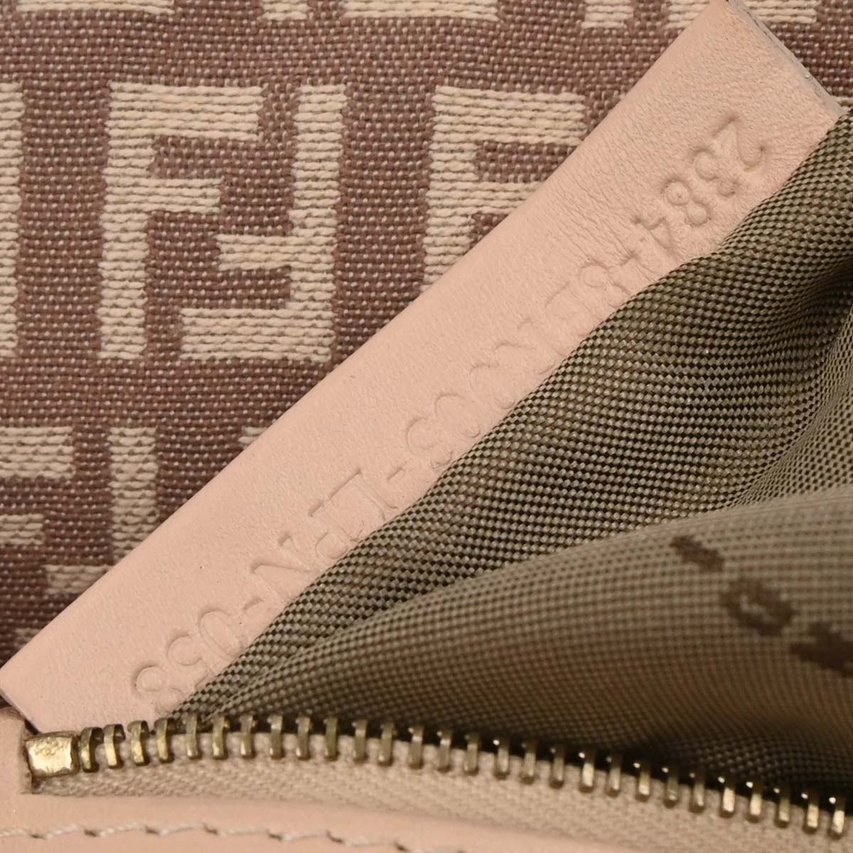 Fendi Light Pink Canvas Zucchino Handbag