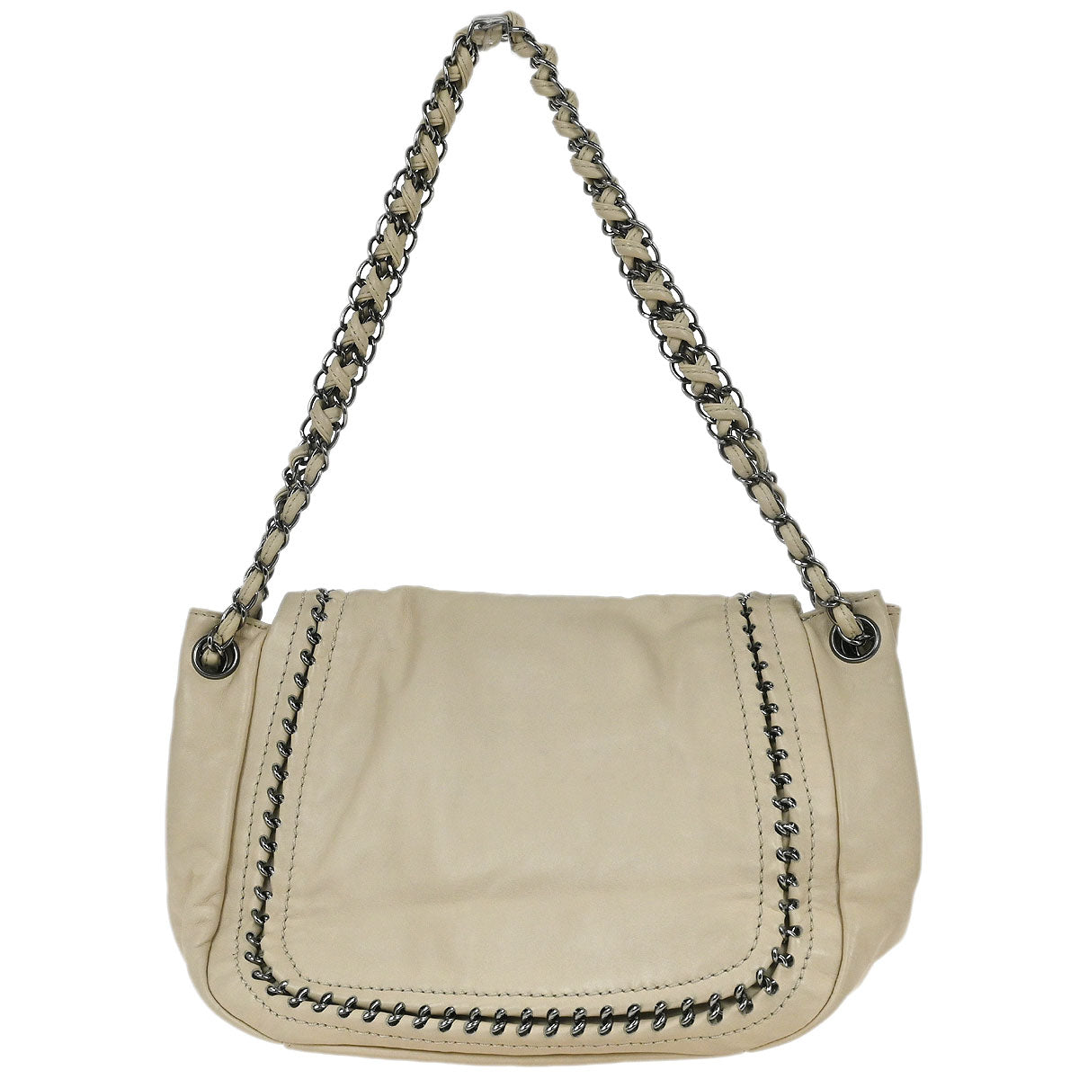 Chanel Beige Calfskin Luxury Line Handbag