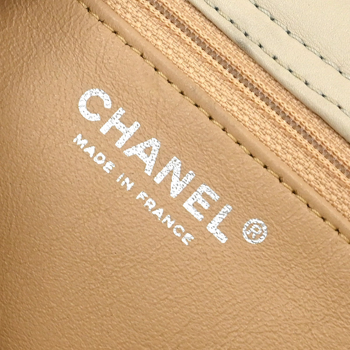 Chanel Beige Calfskin Luxury Line Handbag
