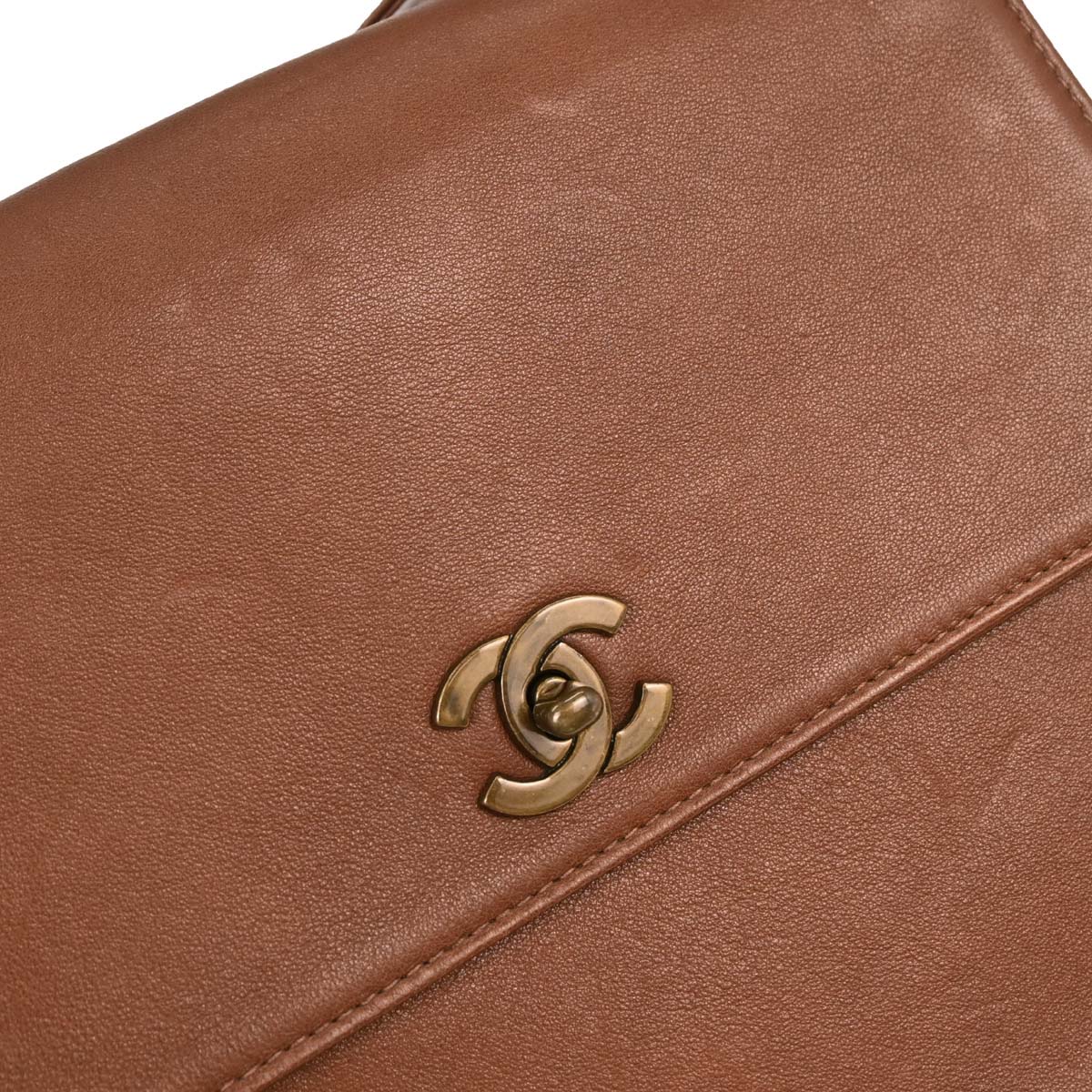 Chanel Brown Calfskin Shoulder Bag