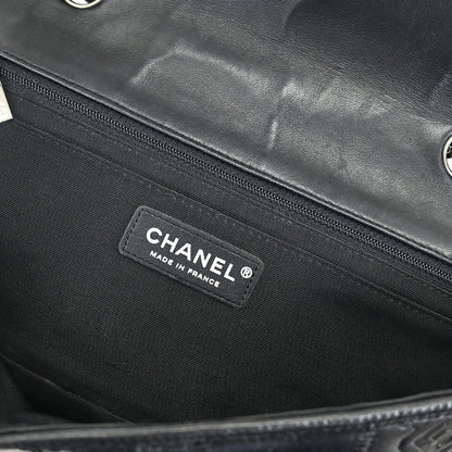 Chanel * Black Icon Patchwork Single Flap Shoulder Bag
