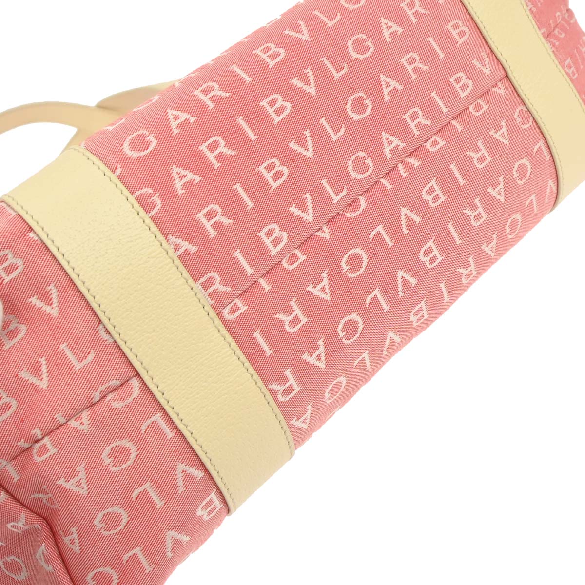 Bvlgari Pink Canvas Logomania Tote Handbag