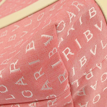 Bvlgari Pink Canvas Logomania Tote Handbag