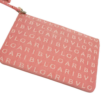 Bvlgari Pink Canvas Logomania Tote Handbag