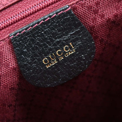 Gucci Black Pigskin Bamboo Backpack
