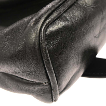 Gucci Black Leather Bamboo Backpack