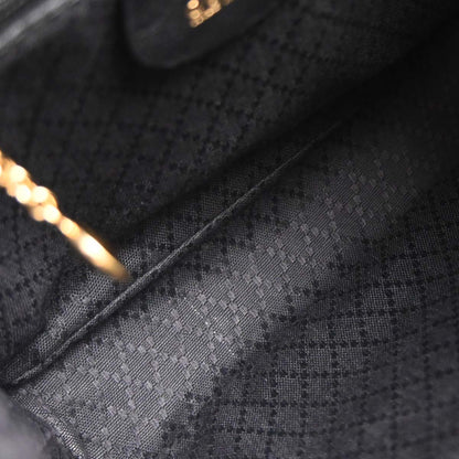 Gucci Black Leather Bamboo Backpack