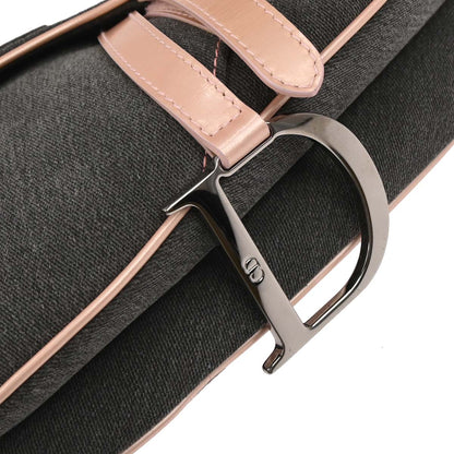 Christian Dior Navy Pink Denim Saddle Handbag