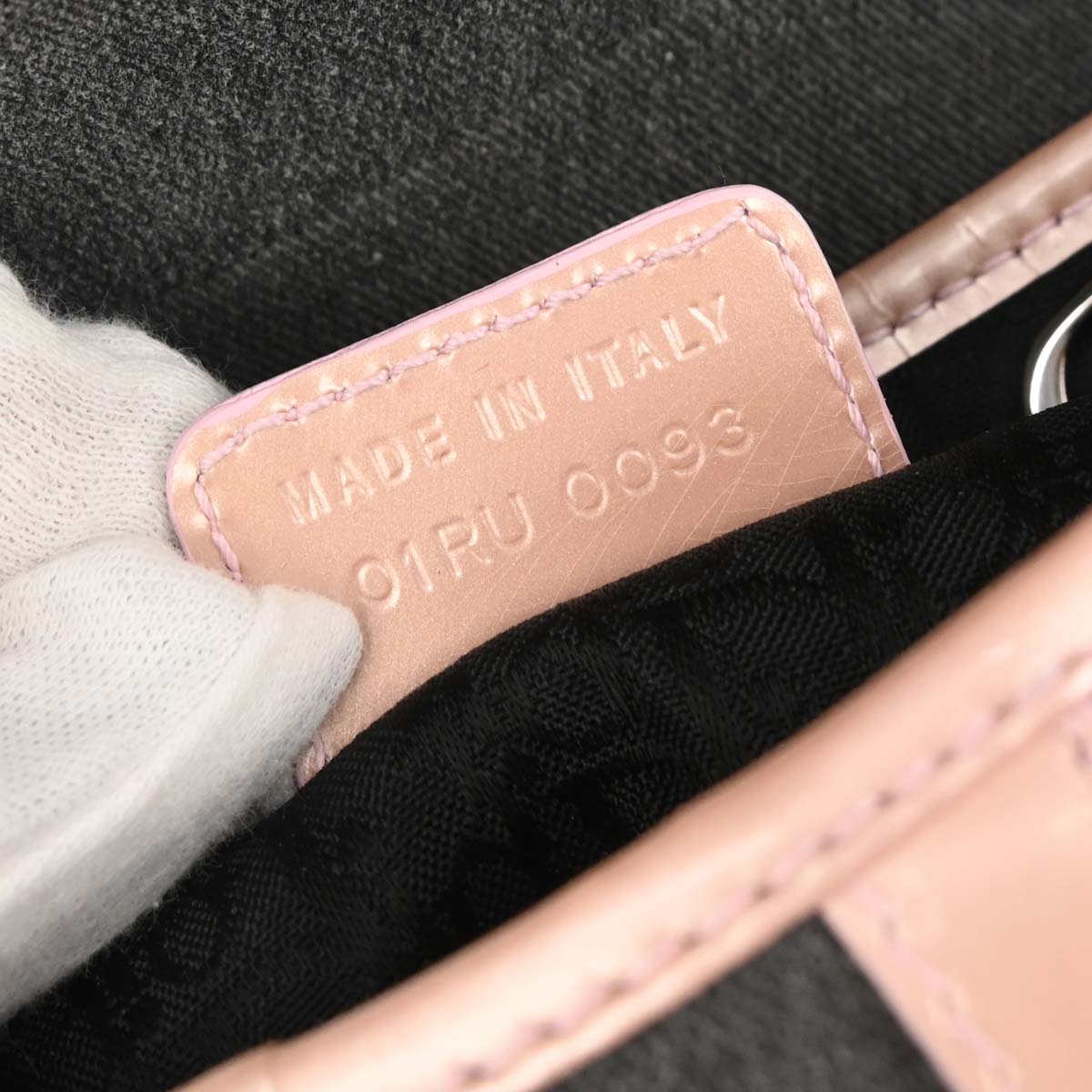 Christian Dior Navy Pink Denim Saddle Handbag