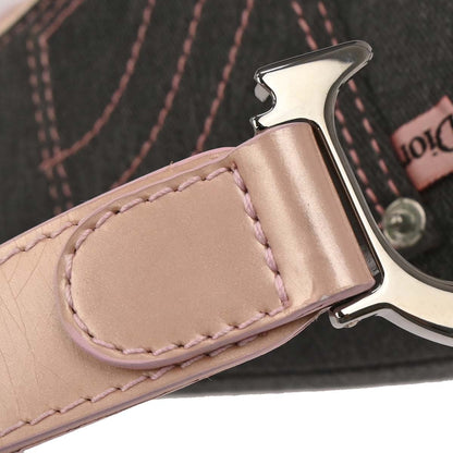 Christian Dior Navy Pink Denim Saddle Handbag