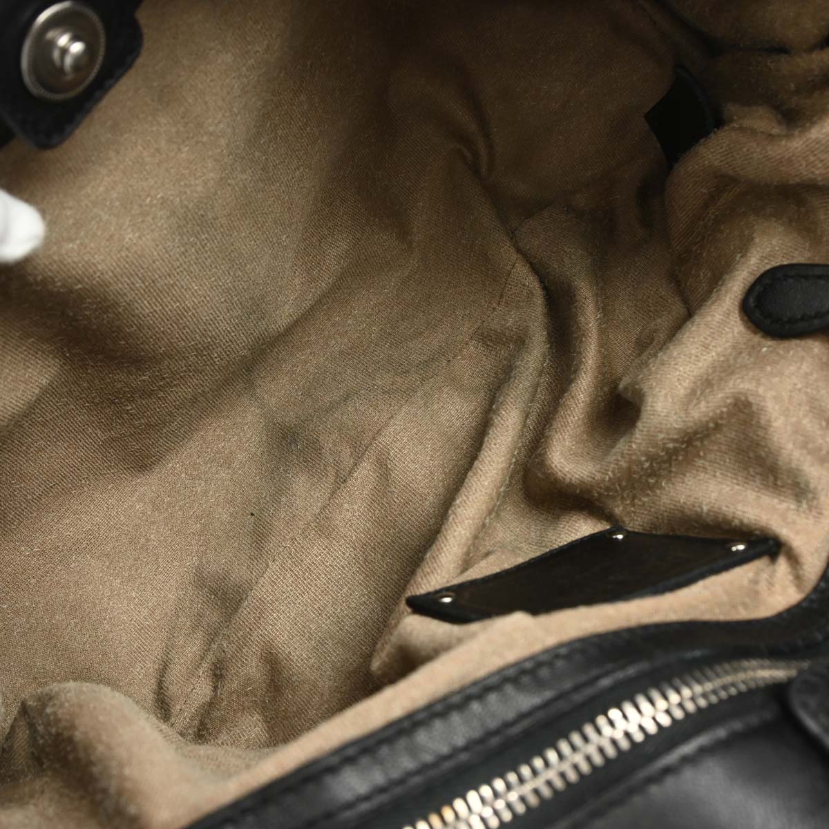 Prada Black Leather Studded Handbag